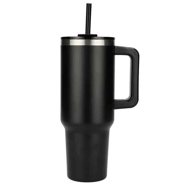 40 oz. vacuum insulated travel tumbler with lid, straw and handle.... from ASI 66887 PCNA / Leeds