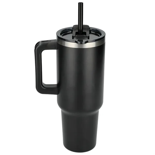 40 oz. vacuum insulated travel tumbler with lid, straw and handle.... from ASI 66887 PCNA / Leeds