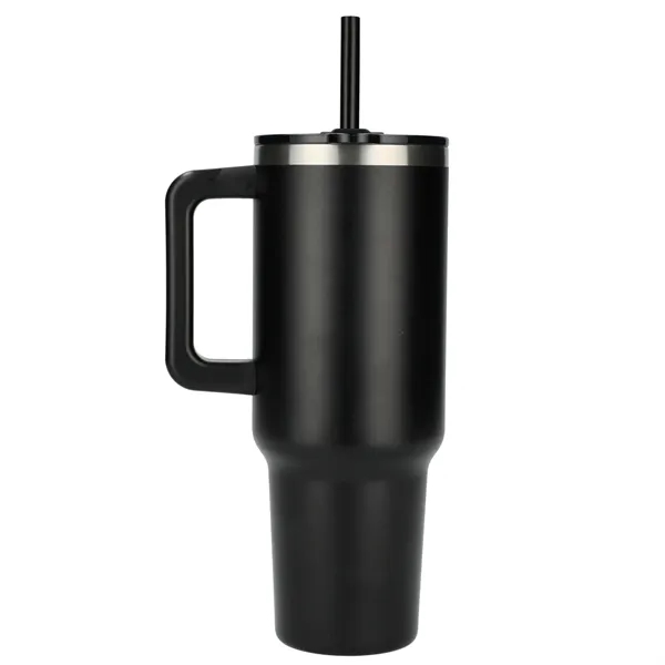 40 oz. vacuum insulated travel tumbler with lid, straw and handle.... from ASI 66887 PCNA / Leeds