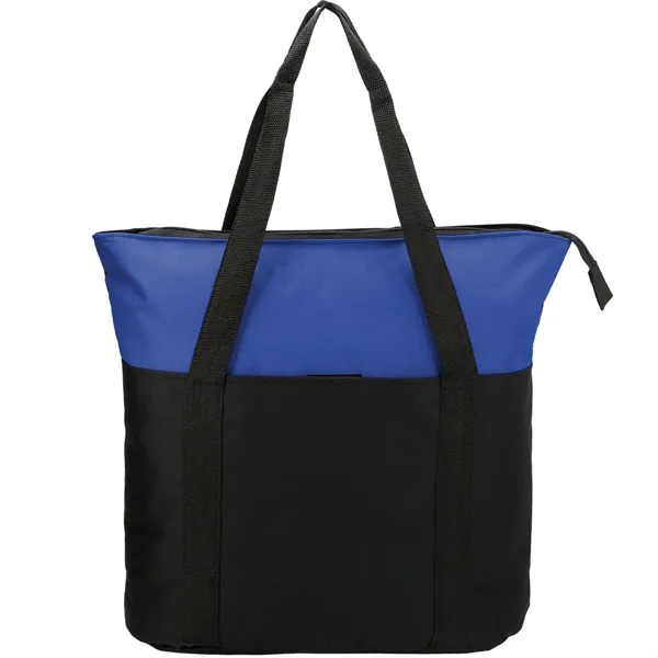 6.5" x 15" x 18.5" poly canvas tote bag with zippered... from ASI 66887 PCNA / Bullet