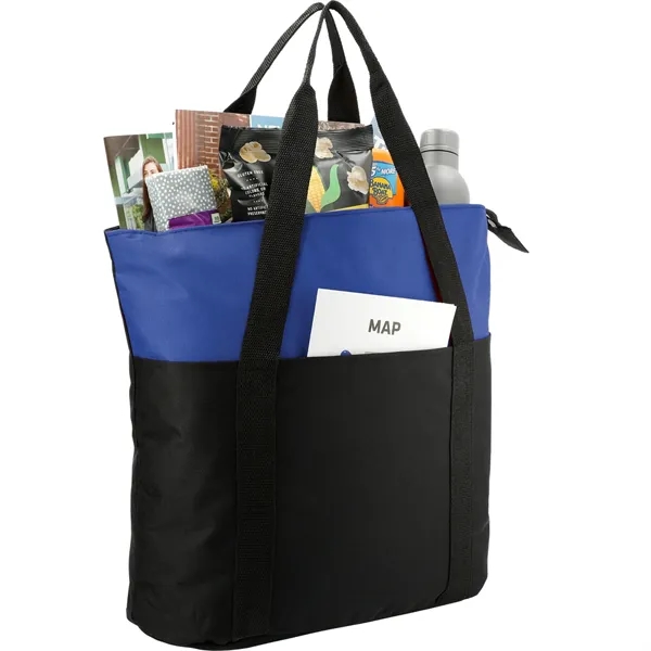 6.5" x 15" x 18.5" poly canvas tote bag with zippered... from ASI 66887 PCNA / Bullet