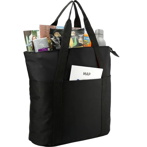 6.5" x 15" x 18.5" poly canvas tote bag with zippered... from ASI 66887 PCNA / Bullet
