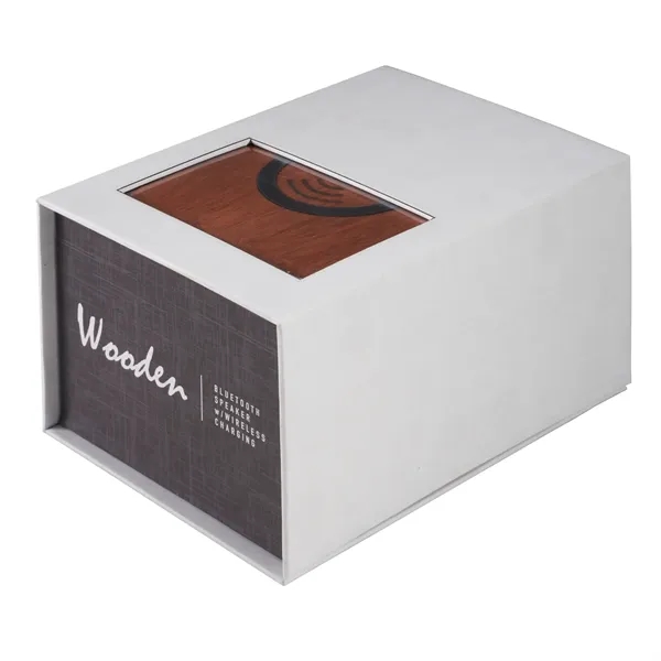 Wooden Bluetooth speaker with wireless charging pad.... from ASI 66887 PCNA / Leeds