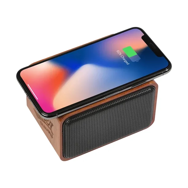 Wooden Bluetooth speaker with wireless charging pad.... from ASI 66887 PCNA / Leeds