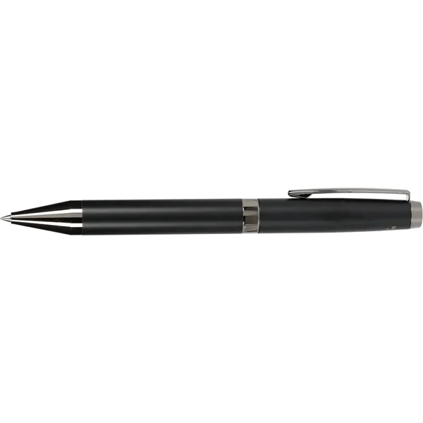 Gel ink ballpoint with recycled brass barrel and gunmetal chromed metal... from ASI 66887 PCNA / Leeds