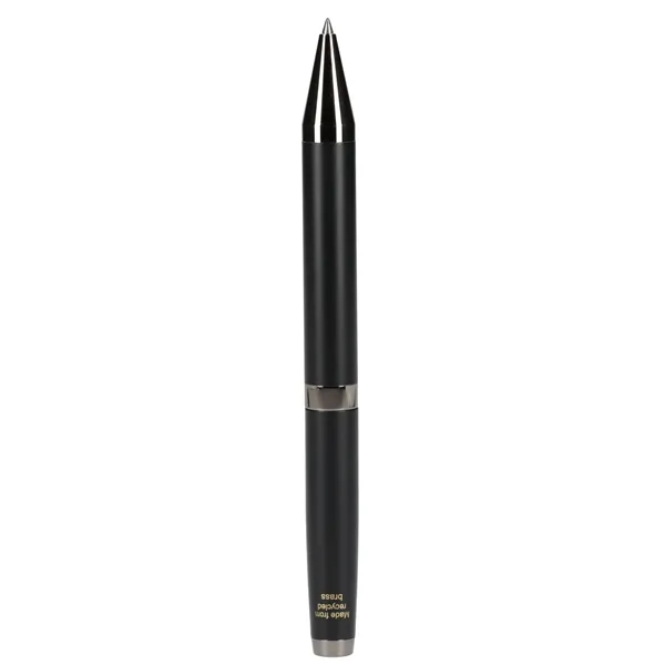 Gel ink ballpoint with recycled brass barrel and gunmetal chromed metal... from ASI 66887 PCNA / Leeds