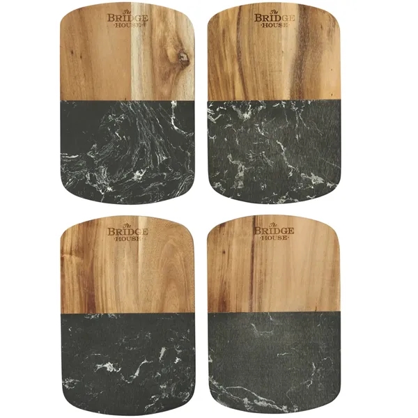 Black marble cheese cutting board with knives.... from ASI 66887 PCNA / Leeds