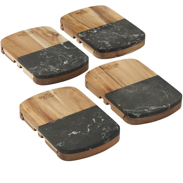 Black marble cheese cutting board with knives.... from ASI 66887 PCNA / Leeds