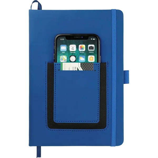 5.5" x 8.5" journal with PU hard cover, phone pocket, business... from ASI 66887 PCNA / Leeds