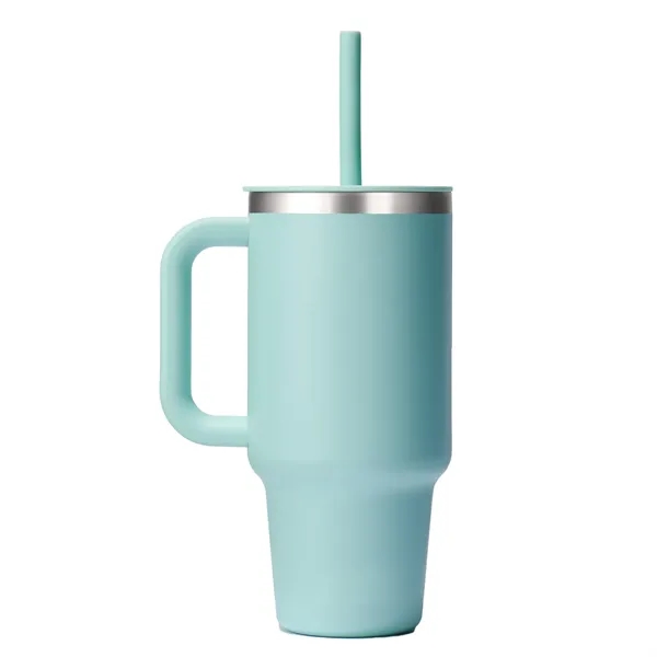 32 oz. double wall insulated stainless steel tumbler with handle, press-in... from ASI 66887 PCNA / Leeds