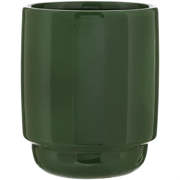 16 oz stackable ceramic mug with glossy colored exterior and matching... from ASI 51197 ETS Express, LLC