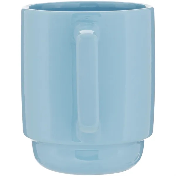 16 oz stackable ceramic mug with glossy colored exterior and matching... from ASI 51197 ETS Express, LLC