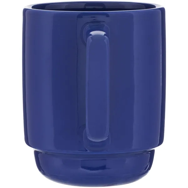 16 oz stackable ceramic mug with glossy colored exterior and matching... from ASI 51197 ETS Express, LLC