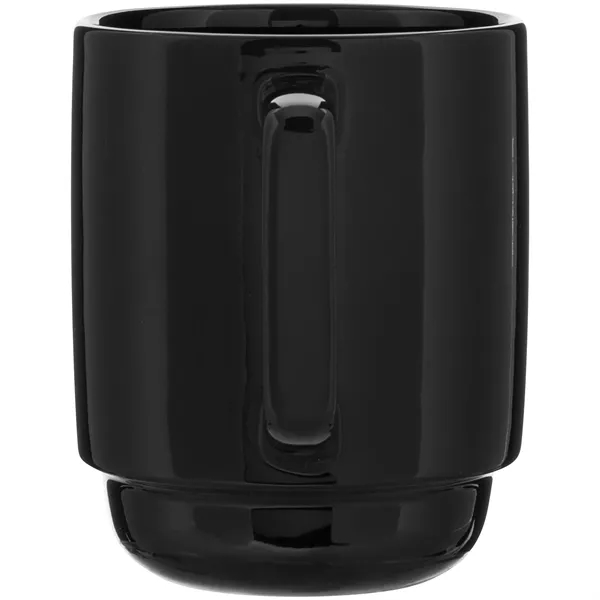 16 oz stackable ceramic mug with glossy colored exterior and matching... from ASI 51197 ETS Express, LLC