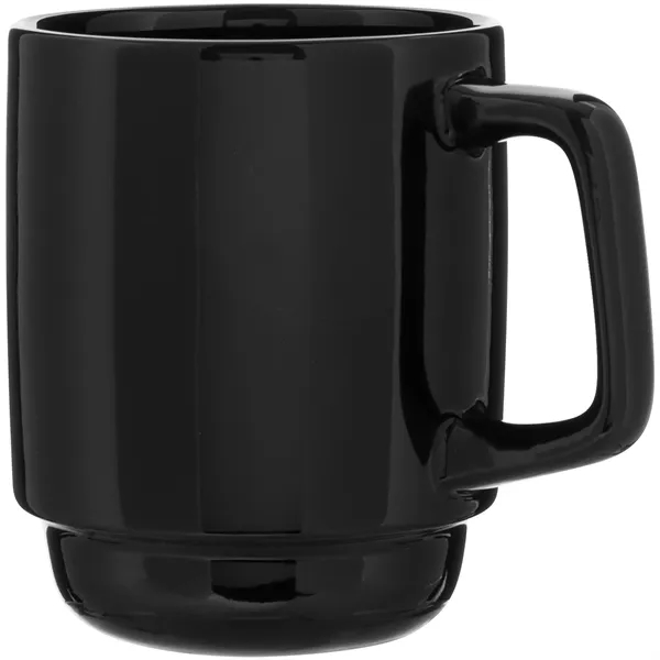16 oz stackable ceramic mug with glossy colored exterior and matching... from ASI 51197 ETS Express, LLC