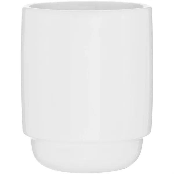 16 oz stackable ceramic mug with glossy colored exterior and matching... from ASI 51197 ETS Express, LLC