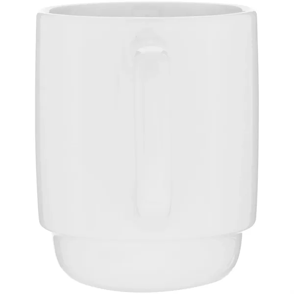 16 oz stackable ceramic mug with glossy colored exterior and matching... from ASI 51197 ETS Express, LLC