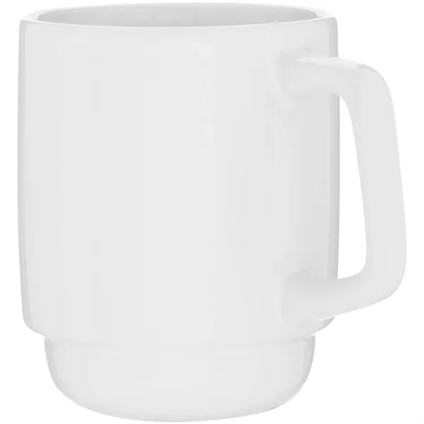16 oz stackable ceramic mug with glossy colored exterior and matching... from ASI 51197 ETS Express, LLC