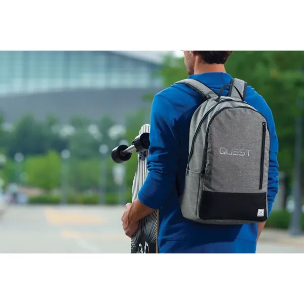 Computer backpack with zippered main compartment and a 15" laptop sleeve.... from ASI 66887 PCNA / Leeds