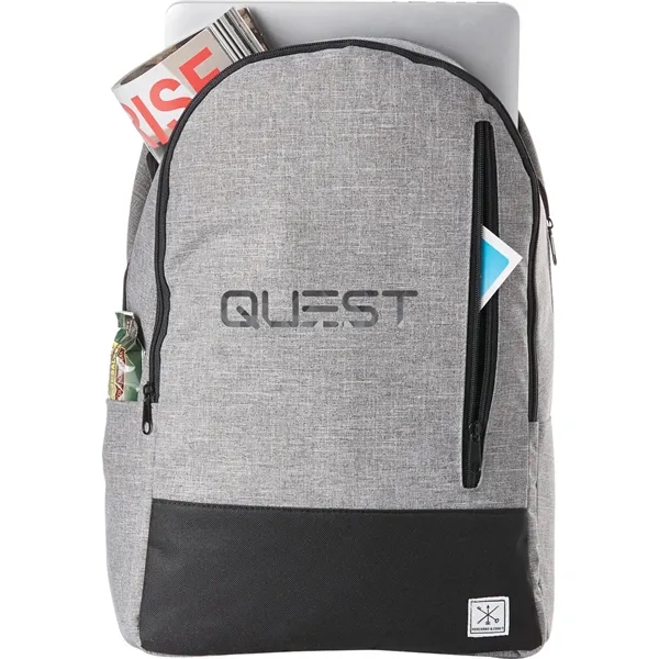 Computer backpack with zippered main compartment and a 15" laptop sleeve.... from ASI 66887 PCNA / Leeds