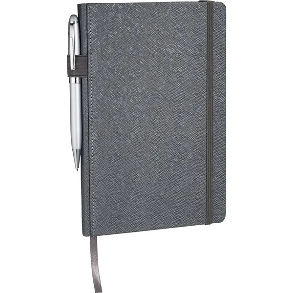 5.5" x 8.5" journal with an elastic closure and pen loop,... from ASI 66887 PCNA / Leeds