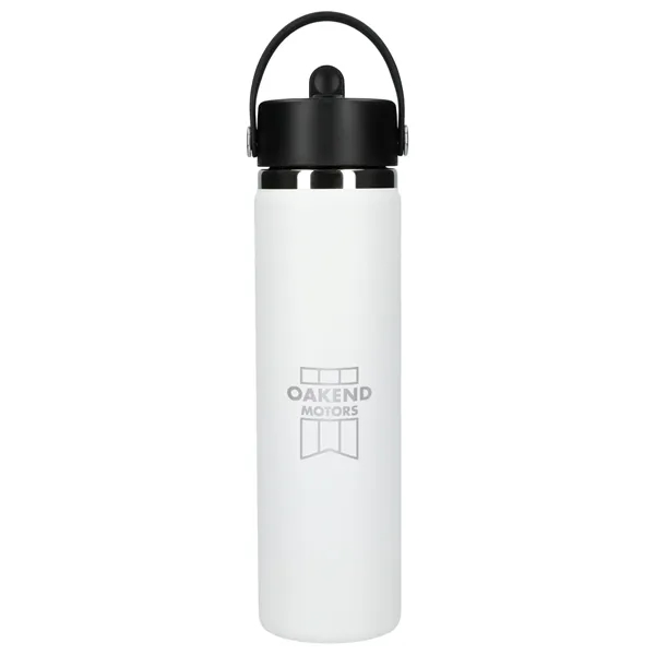 24 oz. double wall vacuum insulated bottle with flex straw cap.... from ASI 66887 PCNA / Leeds