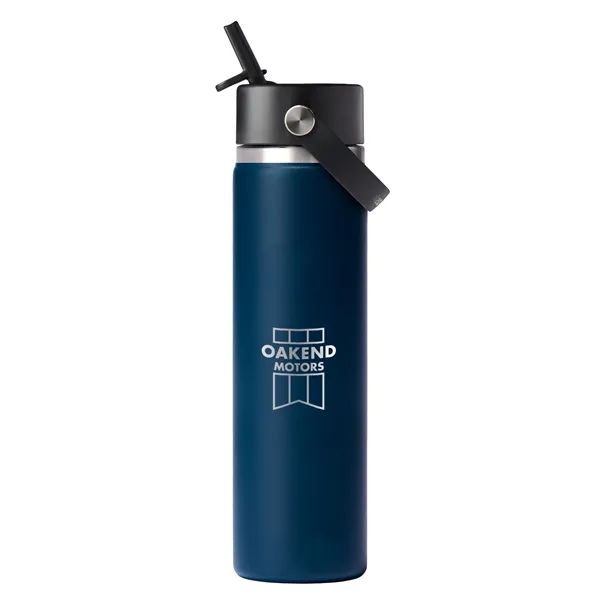 24 oz. double wall vacuum insulated bottle with flex straw cap.... from ASI 66887 PCNA / Leeds