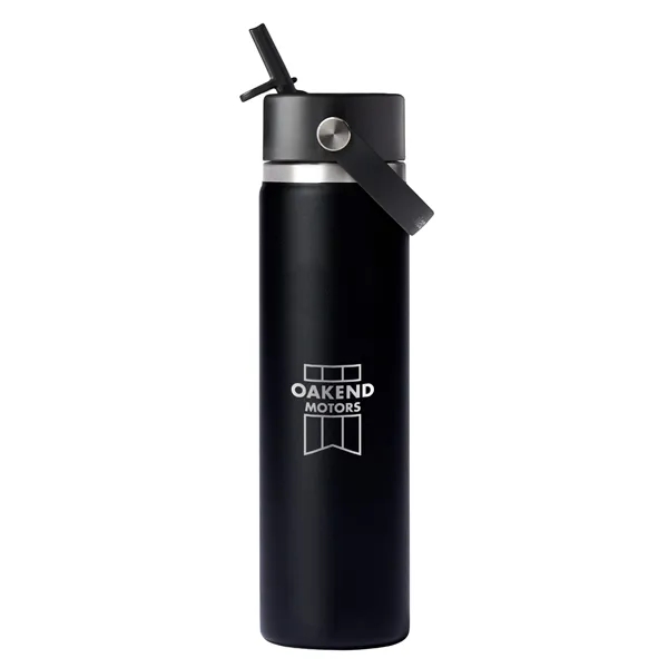 24 oz. double wall vacuum insulated bottle with flex straw cap.... from ASI 66887 PCNA / Leeds
