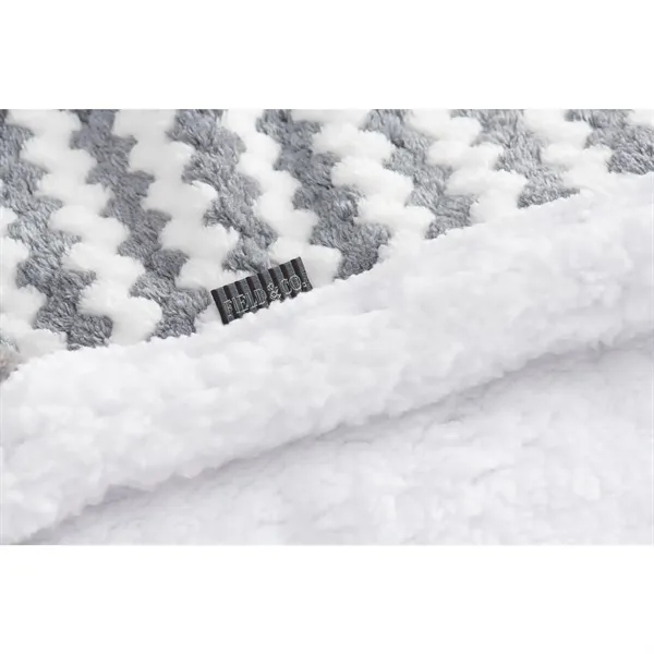 50" x 60" Sherpa and soft velour striped blanket.... from ASI 66887 PCNA / Leeds