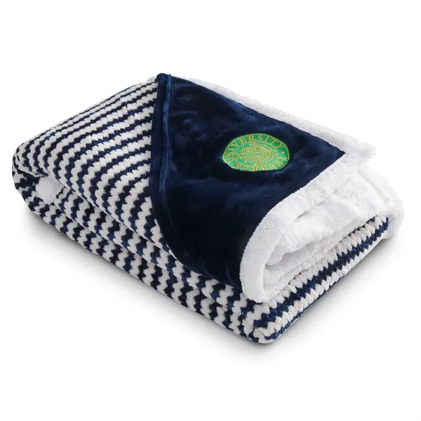 50" x 60" Sherpa and soft velour striped blanket.... from ASI 66887 PCNA / Leeds