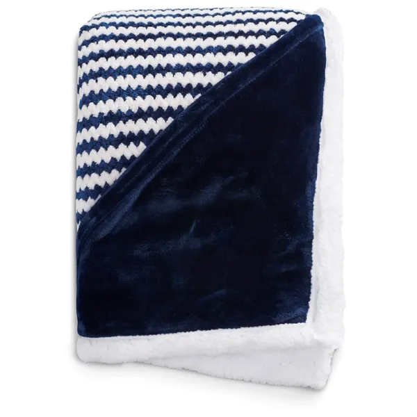 50" x 60" Sherpa and soft velour striped blanket.... from ASI 66887 PCNA / Leeds
