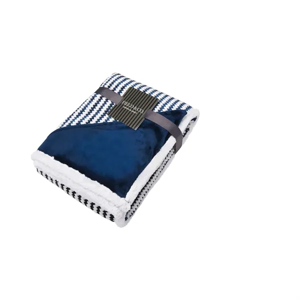 50" x 60" Sherpa and soft velour striped blanket.... from ASI 66887 PCNA / Leeds