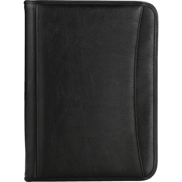 Black zippered portfolio with zippered cover, 30 page ruled notepad, document... from ASI 66887 PCNA / Bullet