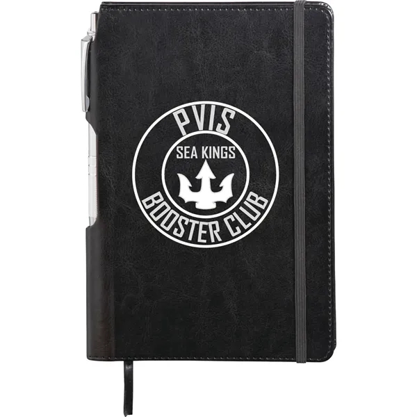 6" x 8.5" hard cover notebook with pen, ribbon marker and... from ASI 66887 PCNA / Bullet