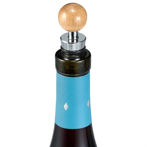 4 piece bamboo wine gift set with a wine stopper, foil... from ASI 66887 PCNA / Leeds