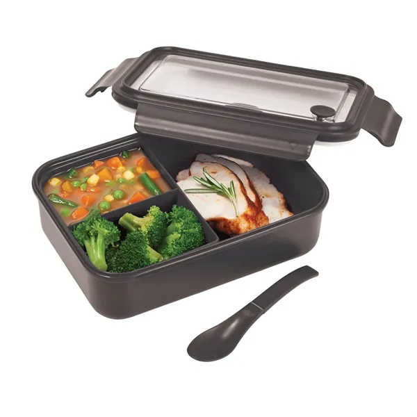 Food storage bento box with two food compartments and one built-in... from ASI 66887 PCNA / Leeds