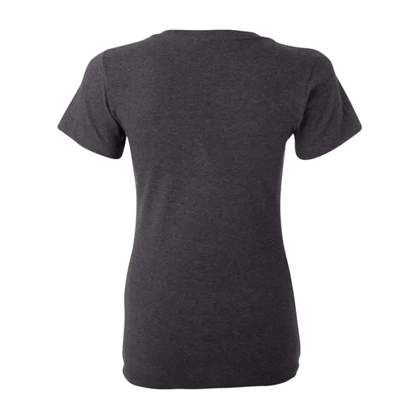 Women's jersey t-shirt with deep v-neck. Blank product.... from ASI 84358 S&S Activewear