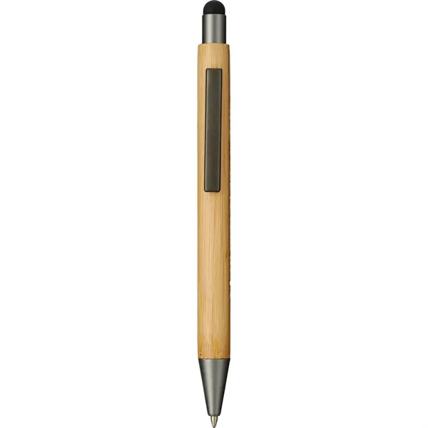 Bamboo ballpoint pen with click-action mechanism and stylus tip.... from ASI 66887 PCNA / Leeds