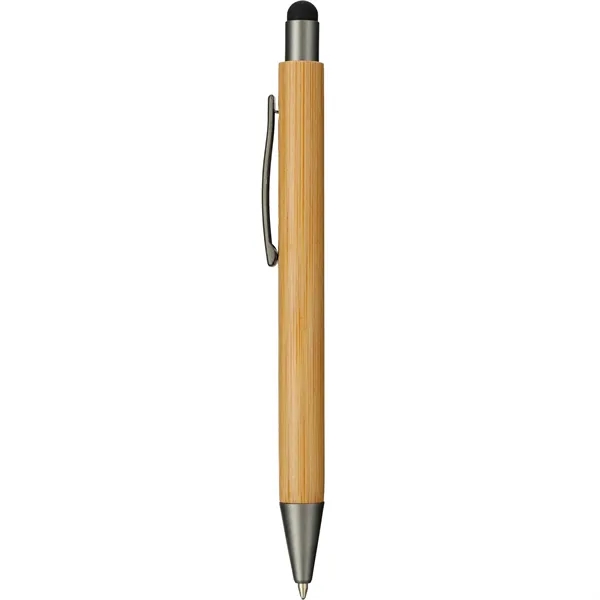 Bamboo ballpoint pen with click-action mechanism and stylus tip.... from ASI 66887 PCNA / Leeds