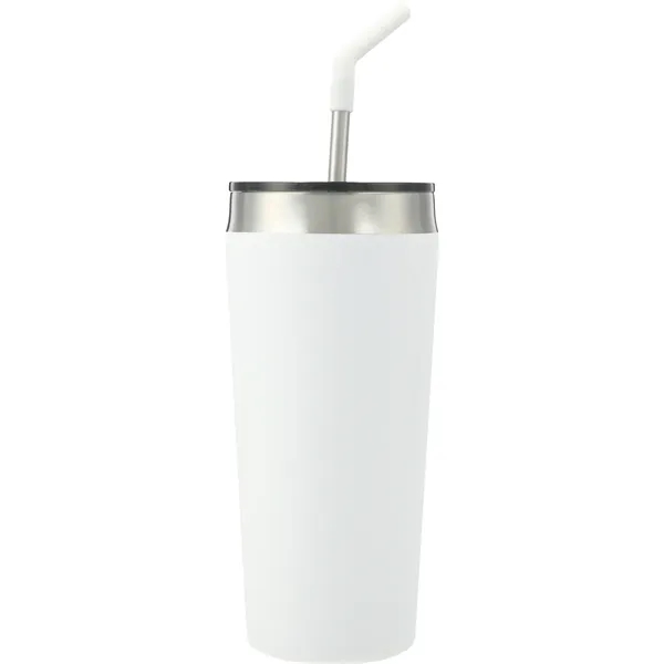 20 oz. double wall stainless steel tumbler with lid and straw.... from ASI 66887 PCNA / Bullet