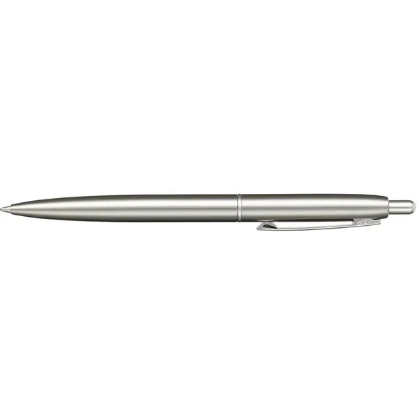 Recycled stainless steel ballpoint pen with click mechanism, shiny chrome accents... from ASI 66887 PCNA / Leeds