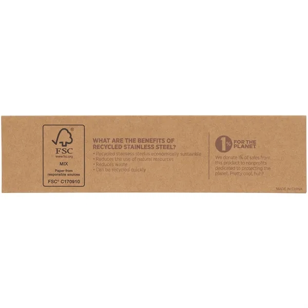 Recycled stainless steel ballpoint pen with click mechanism, shiny chrome accents... from ASI 66887 PCNA / Leeds