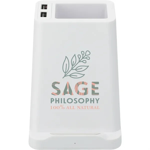 Wireless charging pen holder with dual outputs.... from ASI 66887 PCNA / Bullet