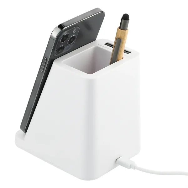Wireless charging pen holder with dual outputs.... from ASI 66887 PCNA / Bullet