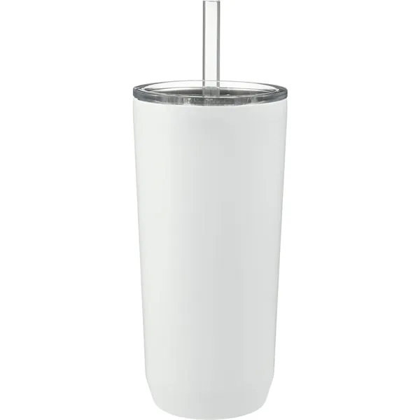 20 oz. double-wall stainless steel tumbler with lid and straw.... from ASI 66887 PCNA / Leeds