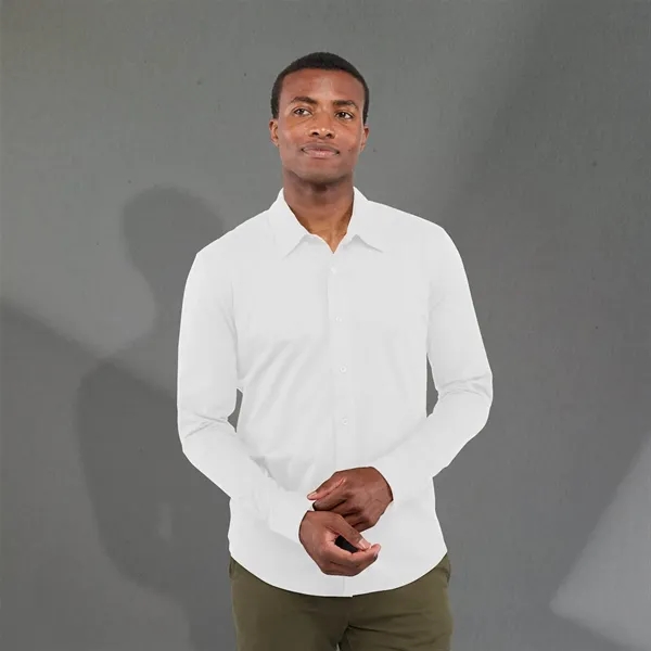 Long sleeve knit shirt for men made of cotton and recycled... from ASI 66887 PCNA / Trimark