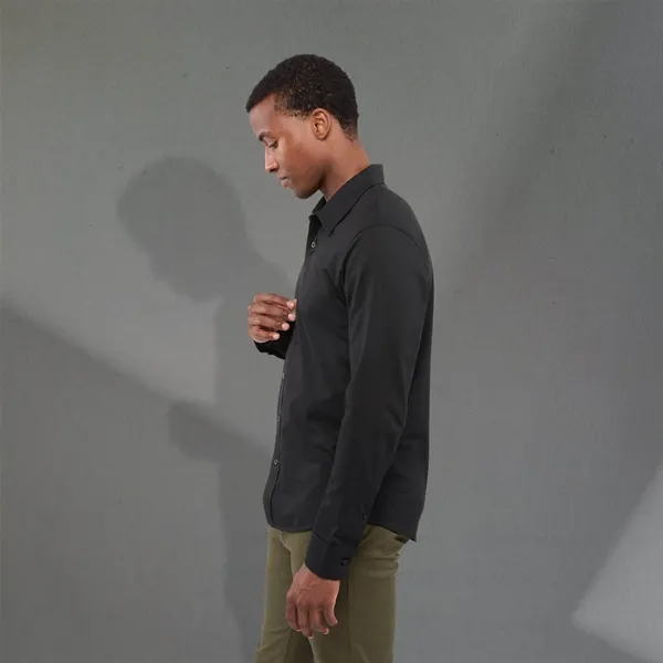 Long sleeve knit shirt for men made of cotton and recycled... from ASI 66887 PCNA / Trimark