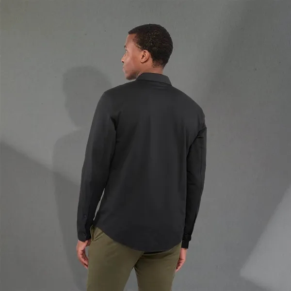 Long sleeve knit shirt for men made of cotton and recycled... from ASI 66887 PCNA / Trimark