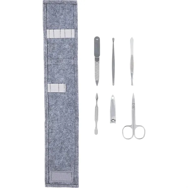 The Goods Recycled Felt 6-Piece Manicure Set with scissors, nail clippers,... from ASI 66887 PCNA / Bullet