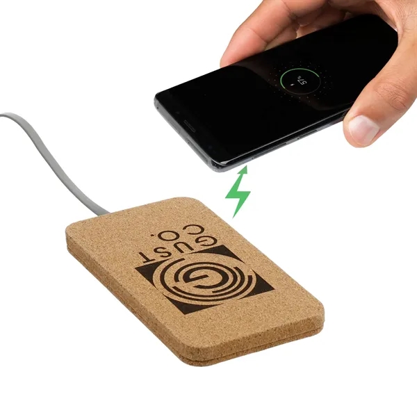 Wireless charging stand made of cork and limestone; comes with 39"... from ASI 66887 PCNA / Leeds
